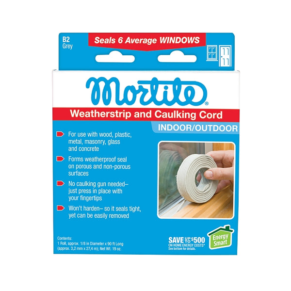 Frost King B2 Mortite Fingertip Caulking Cord, 1/8" x 90 ft, Grey