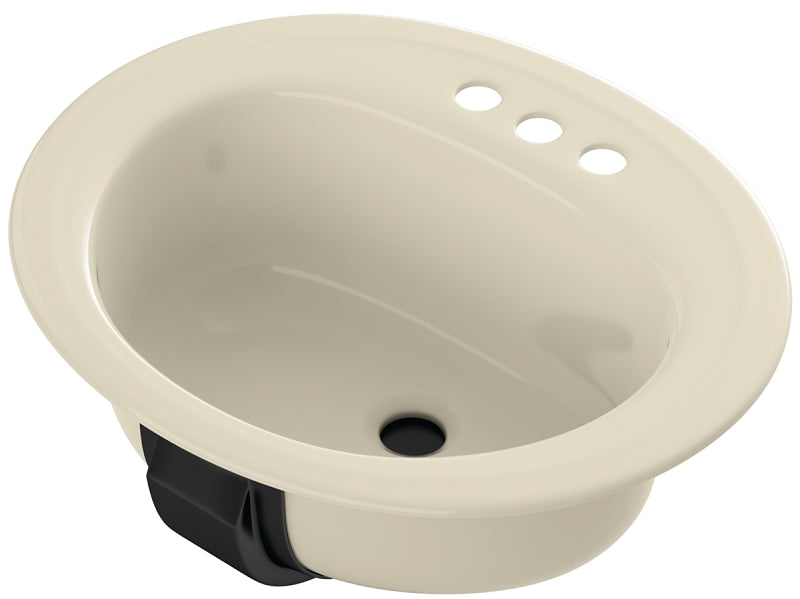 Bathroom Sink with Overflow Finish: Bone