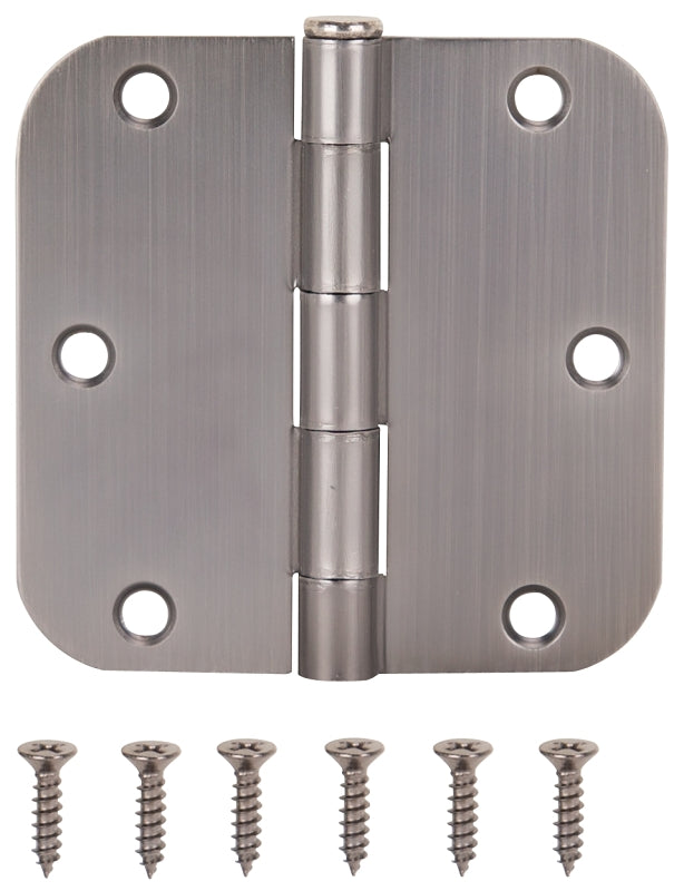 MINTCRAFT 20347ANX Residential Hinge with 5/8-Inch Radius, 3.5-Inch, Antique Nickel