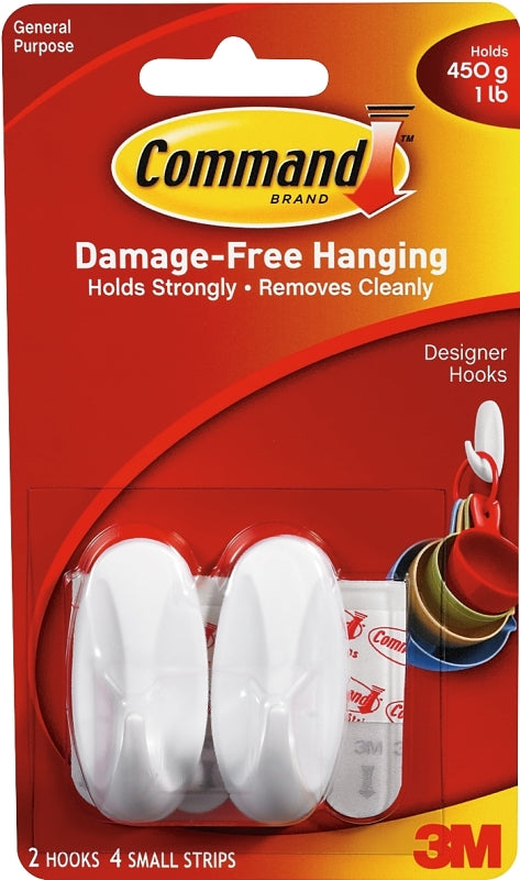 Command Hooks, Small, Decorate Damage-Free, Indoor Use (17082ES)
