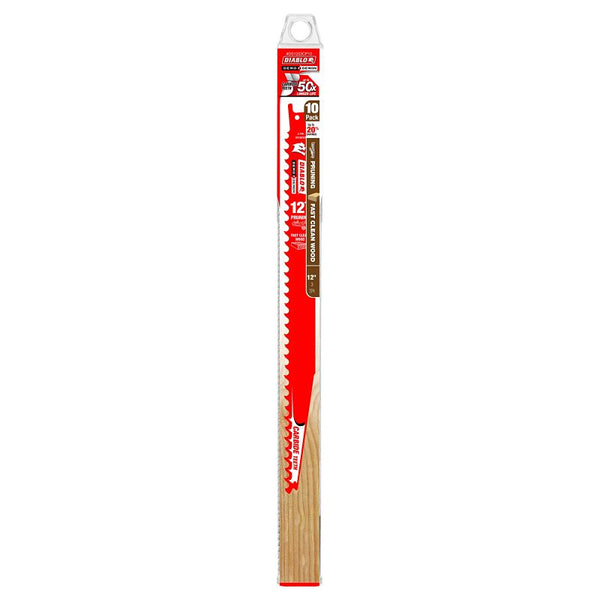 Diablo DS1203CP10 Demo Demon reciprocating saw blade, Red