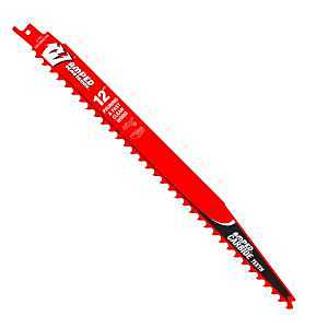 Diablo Amped Demo Demon Carbide Teeth Reciprocating Saw Blade for Pruning and Clean Wood - Carbide Tooth Design - 12" Length, 3 TPI - DS1203CPA