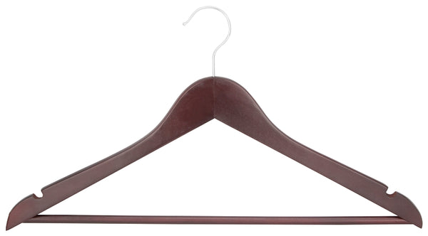 Homebasix HEA00040G Clothes Hanger, 5 Piece, Mahogany