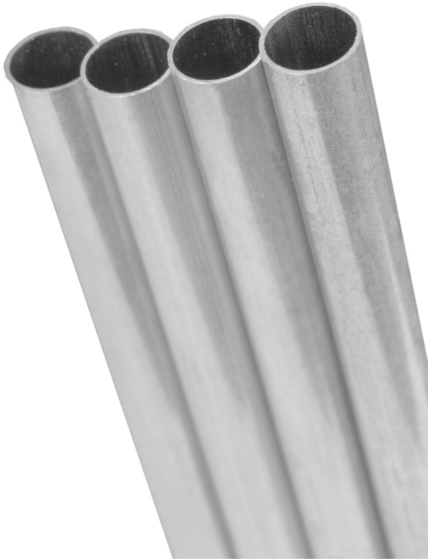 K&S K & S 8107 Round Aluminum Tube, 9/32" OD x 0.014" Wall x 12" Long, 1 Piece, Made in The USA