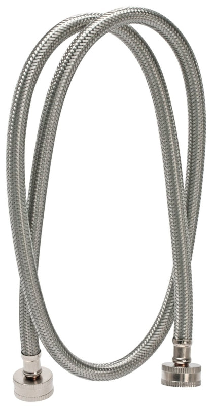 Fluidmaster No Burst Washing Machine Connector Braided, Stainless Steel 3/4 " Fh X 3/4 " Fh X 48 " 9WM48