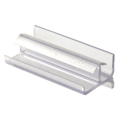 Prime-Line M 6144 Tub Enclosure Bottom Guide, Frameless, Snap-In, Vinyl, Clear, For: Frameless Glass Shower Doors