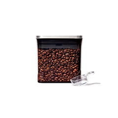 OXO Steel POP Coffee Container with Scoop- 1.7 Qt for Coffee, Tea and More,Grey 3119200