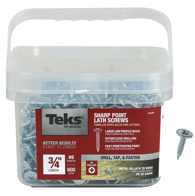 Teks #8 x 3/4 in. MOD Truss Head Sharp PT Lath Screws 600CT