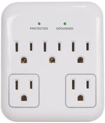 PowerZone OR802155 Surge Protector Tap Gray White