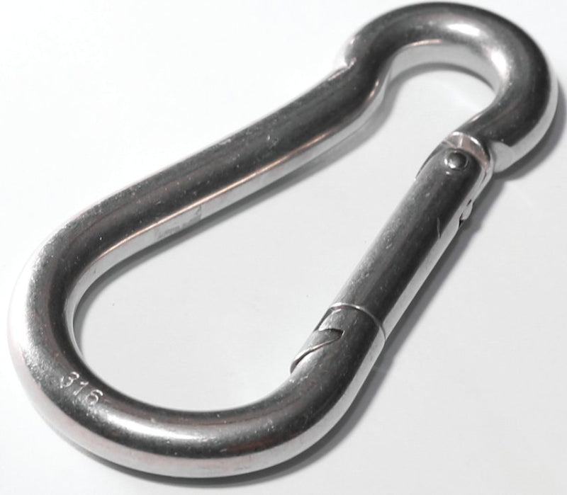 BARON 2450S-3/8 Spring Snap with 1/2" Opening, 400 lb, Stainless Steel