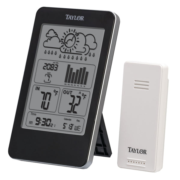 Taylor Precision Products Indoor/Outdoor Digital Thermometer with Barometer & Timer 1733