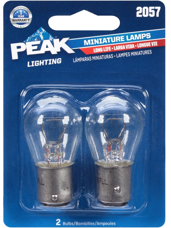 PEAK Incandescent Parking/Stop/Tail/Turn Miniature Automotive Bulb 2057 2057LL-BPP
