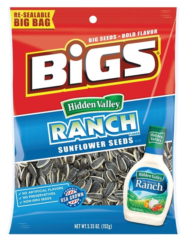 BIGS Hidden Valley Ranch Sunflower Seeds, Keto Friendly Snack, Low Carb Lifestyle, 5.35 oz Bag 500919