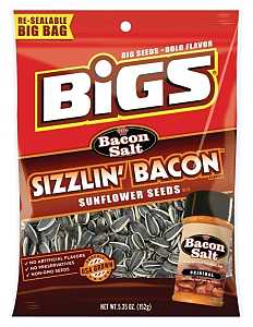 BIGS Sizzlin' Bacon Sunflower Seeds, Keto Friendly Snack, Low Carb Lifestyle, 5.35 oz Bag