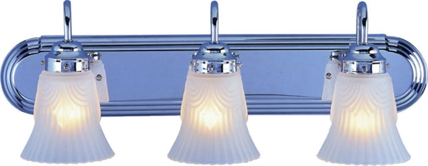 BOSTON HARBOR RF-V-028-CH 811539 Dimmable Vanity Light Fixture, (3) 60/13 W, Medium, A19/Cfl Lamp, Chrome