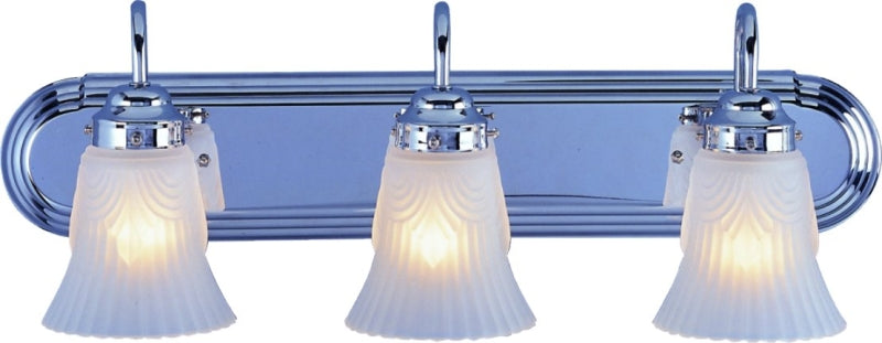 BOSTON HARBOR RF-V-028-CH 811539 Dimmable Vanity Light Fixture, (3) 60/13 W, Medium, A19/Cfl Lamp, Chrome