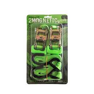Fusion Grip 1" x 16' (2 Pack) Ratchet Strap with Magnetic Hook