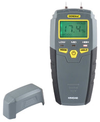 General Tools MMD4E Digital Moisture Meter, Water Leak Detector, Moisture Tester, Pin Type, Backlit LCD Display With Audible and Visual High-Medium-Low Moisture Content Alerts, Grays