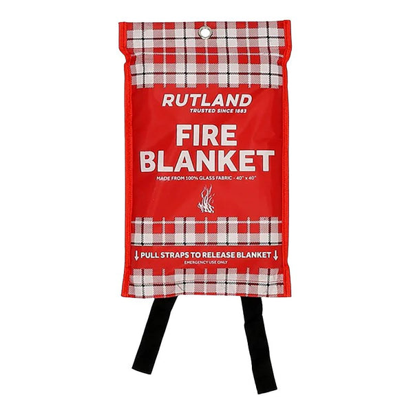 Rutland Fire Blanket for Home and Kitchen Emergency - 1 Pack, 40" x 40" - Fiberglass Fire Suppression Blanket Safety for Grilling, Camping and Boats (1) 10911