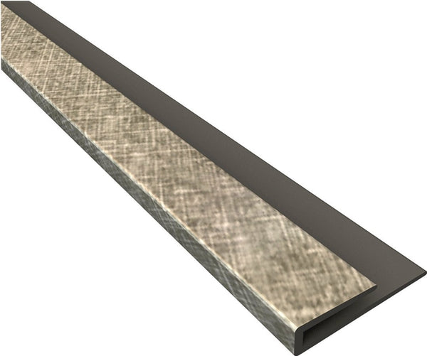 Acp Backsplash Edge J Trim Cross Hatch Silver 92321 (5-Pack)