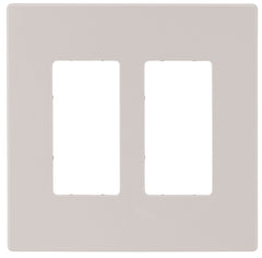 EATON PJS262W Arrow Hart Pjs262 Decorative Screw less Wall Plate, 2 Gang, 4-1/2 In L X 4.56 In W X 0.08 In T, White
