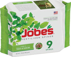 Jobe's Slow Release Tree and Shrub Fertilizer Spikes, Easy Plant Care for Oak, Maple, Dogwood, Boxwood, and Many More Acid Loving Trees and Shrubs, 9 Count 01310