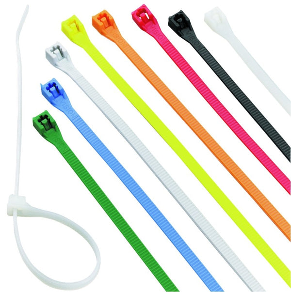 Calterm 73242 7 in. Assorted, Nylon Cable Tie, 100 Pack