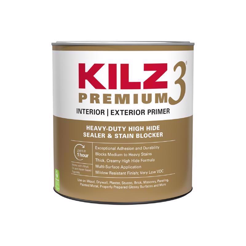 KILZ 3 Premium Primer, Interior/Exterior, 1 Quart
