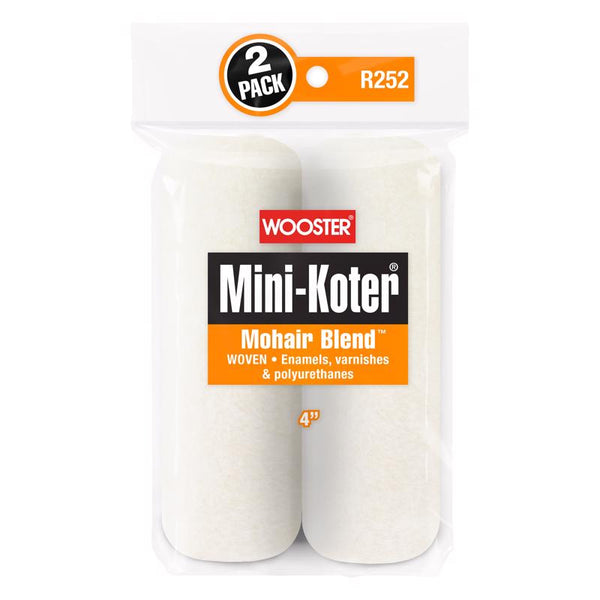 Wooster Genuine 4" Mini-Koter Mohair Blend 2 Sets of 2-Pack Roller Cover # R252-4-2PK