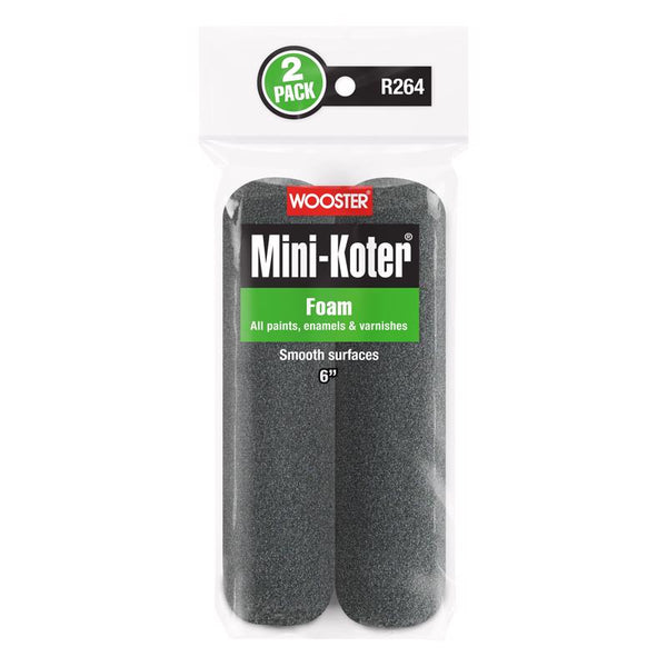 Wooster Brush R264-6 Mini-Koter Foam 6-Inch, 2-Pack