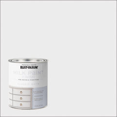 Rust-Oleum 331049 Milk Paint Finish, Quart, Classic White , 32 Fl Oz (Pack of 1)