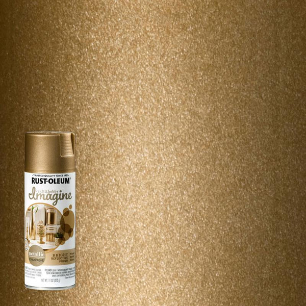 Rust-Oleum Imagine Craft & Hobby Metallic Spray Paint Champagne, 11 oz. 354080