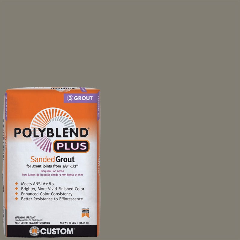 Polyblend Grout Customs Plus Sanded 25LB Bag (Natural Gray 09)