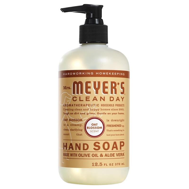 Mrs. Meyer's Hand Soap, Made with Essential Oils, Biodegradable Formula, Oat Blossom, 12.5 fl. oz