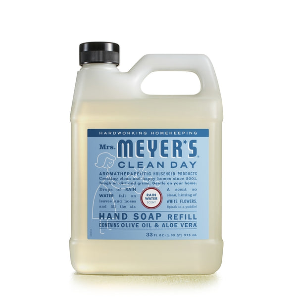 MRS. MEYER'S CLEAN DAY Liquid Hand Soap Refill, Rainwater, 33 OZ 11216