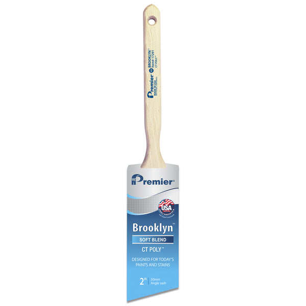 Premier 17291 Brooklyn Angle Sash Paint Brush, Stainless Steel