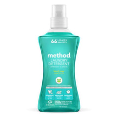 Method Liquid Laundry Detergent; Beach Sage Scent, Plant-Based Stain Remover; ; 66 Loads per 53.5 oz Bottle; (Pack of 1) 14899