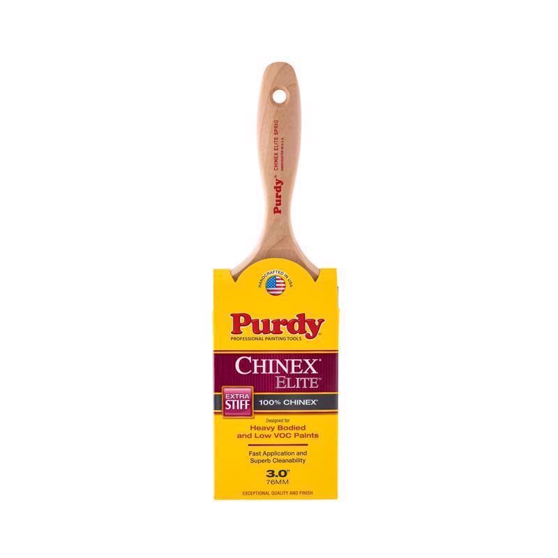 3" Purdy 144580930 Chinex Elite Sprig Paint Brush, Flat Sash, Beavertail