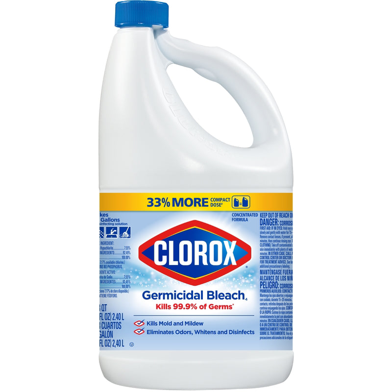 Clorox 32293 Germicidal Bleach, Concentrated, 81-oz. - Quantity 66