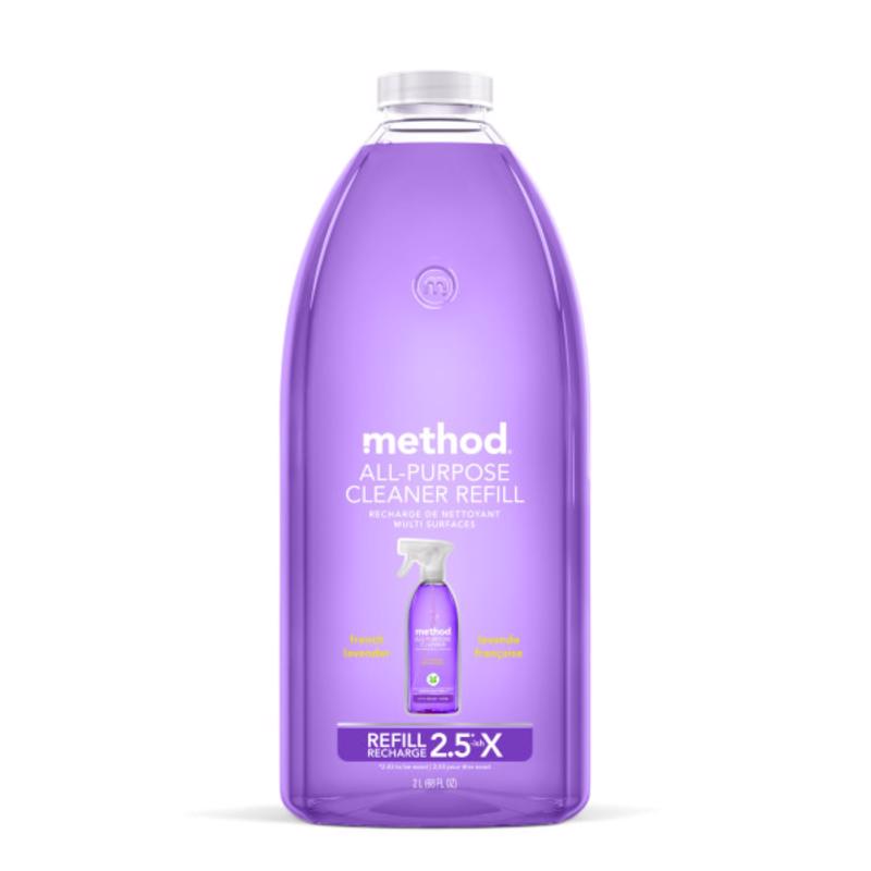 method All-Purpose Cleaner Refill, French Lavender - Cuts Grease & Grime on Counters, Glass, Sealed Wood & Floors, for Kitchen & Bathroom, 68 fl oz