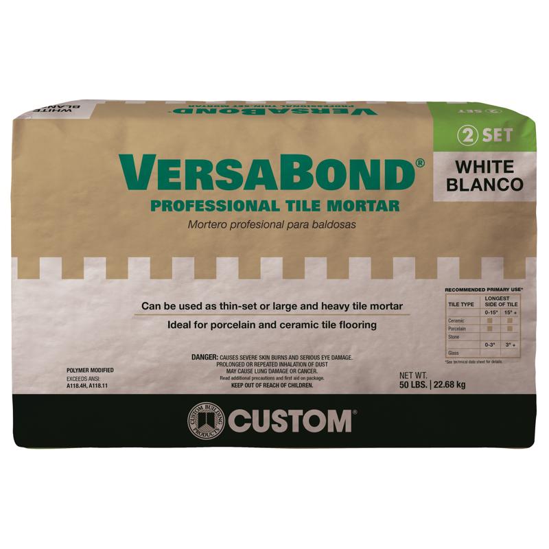 Custom Building Products VersaBond Flex Fortified Thin-Set Mortar #MTWS50WHT