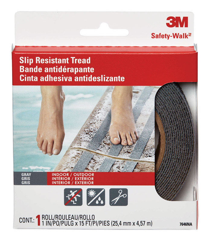 3M Gray Anti-Slip Tape 1 in. W x 180 in. L 1 pk 370G-R1X180