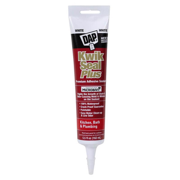 Dap 18526 White Kwik Seal Plus Kitchen & Bath Adhesive Caulk 7079818526
