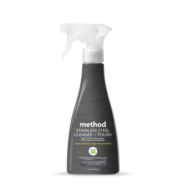 Method Stainless Steel Cleaner + Polish, Apple Orchard, Cleans Fingerprints and Smudges, 14 FL Oz (Pack of 1) 01919