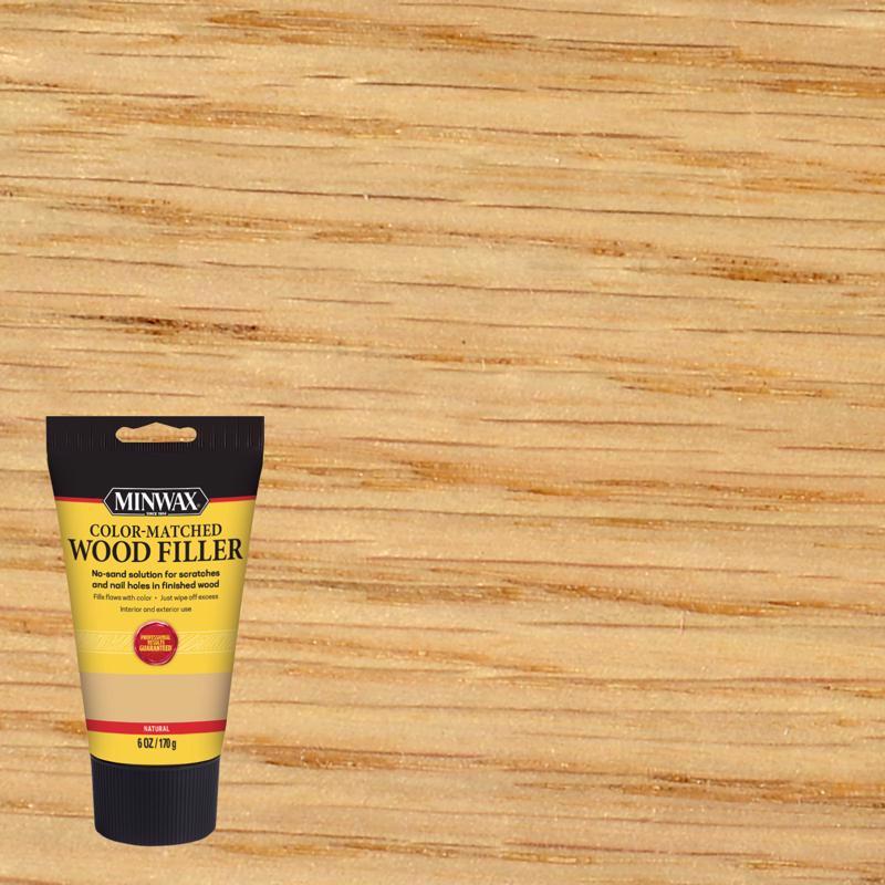 Minwax 448520000 Color-Matched Filler Wood Putty, 6 oz, Natural
