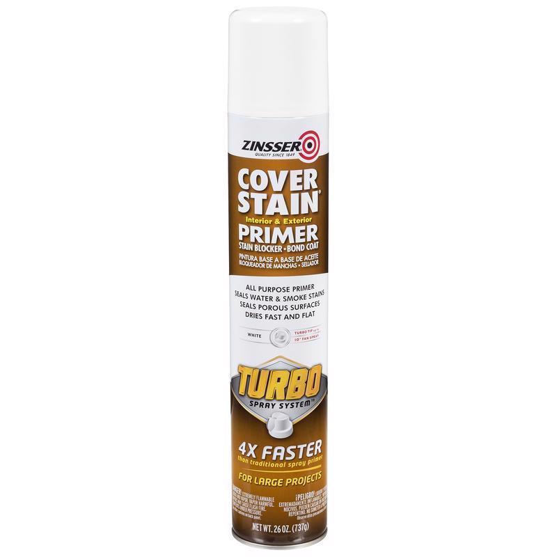 Zinsser Cover Stain Turbo Primer Spray, 26 oz, White