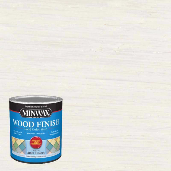 Minwax Wood Finish Water-Based Solid Color Stain, White Tint Base, 1 Quart 108110000