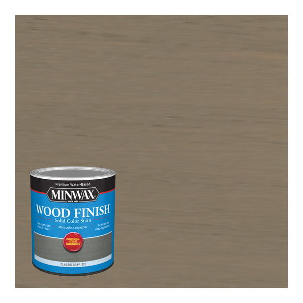 Minwax Wood Finish Water-Based Solid Color Stain, Classic Gray, 1 Quart 108210000