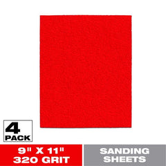 Freud Diablo 9x11 Sheet 4PK 320G Aluminum Oxide DCS911320S04G