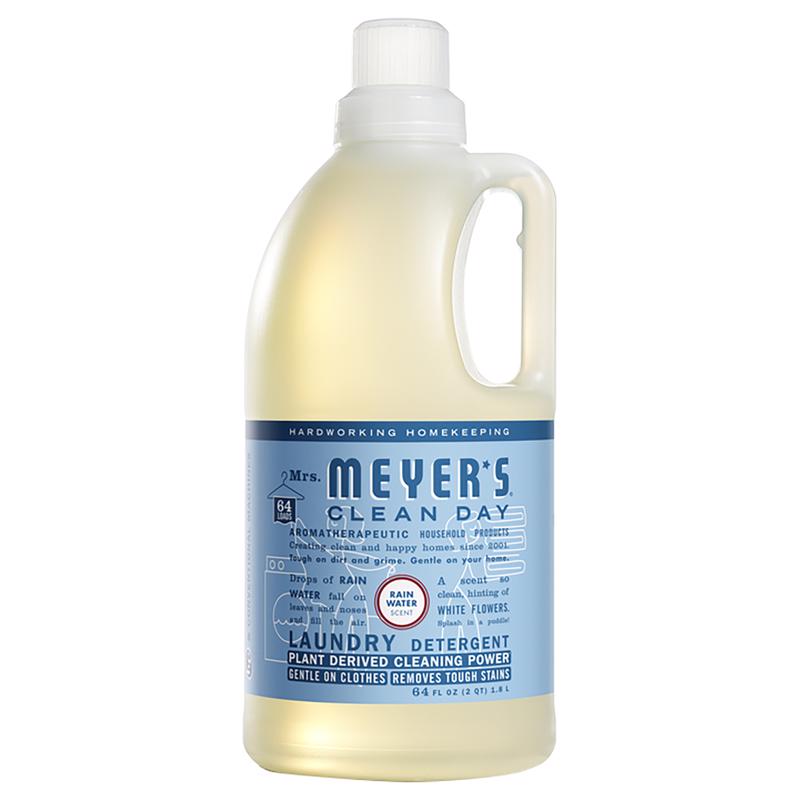 Mrs. Meyer's Clean Day Liquid Laundry Detergent & Cruelty Free and Biodegradable Formula Infused with Essential Oils & Rain Water Scent & 64 oz (64 Loads)